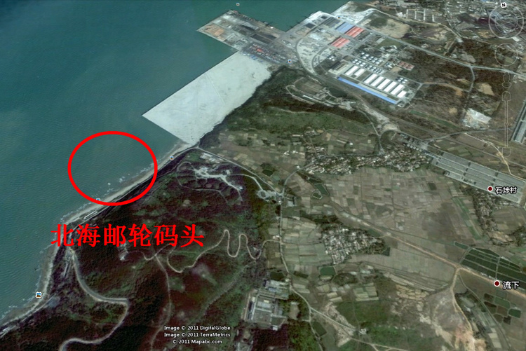 北海邮轮码头附近海域钓鱼游玩